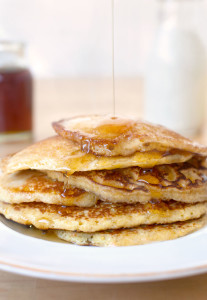 glorious buttermilk cornmeal pancakes are the perfect excuse for too much maple syrup